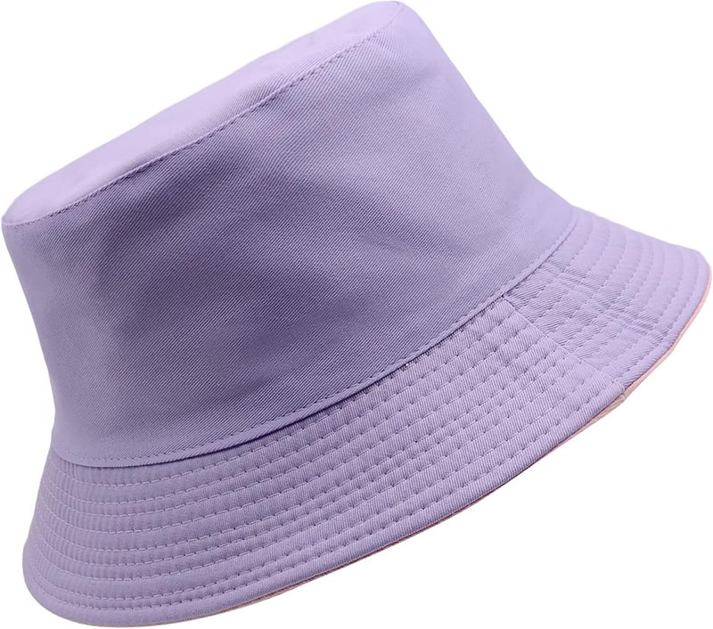 EYBF Flower Reversible Bucket Hat Cotton Summer Travel Beach Sun Hats Emboridery for Women Men - Image 3